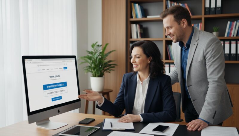 Elektronski servisi za proveru doprinosa na www.pio.rs